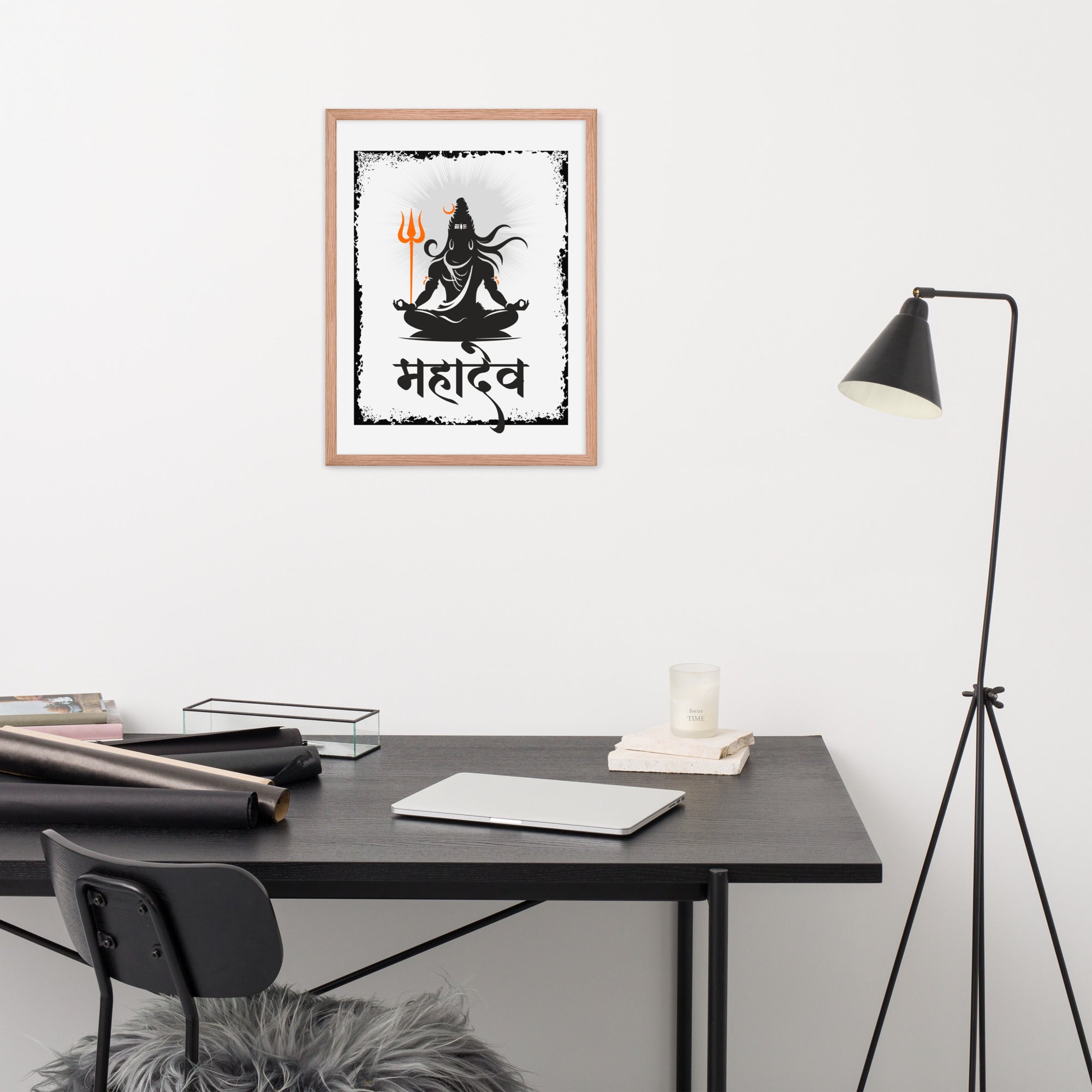 Mahadeb Framed photo paper poster - Nookshi