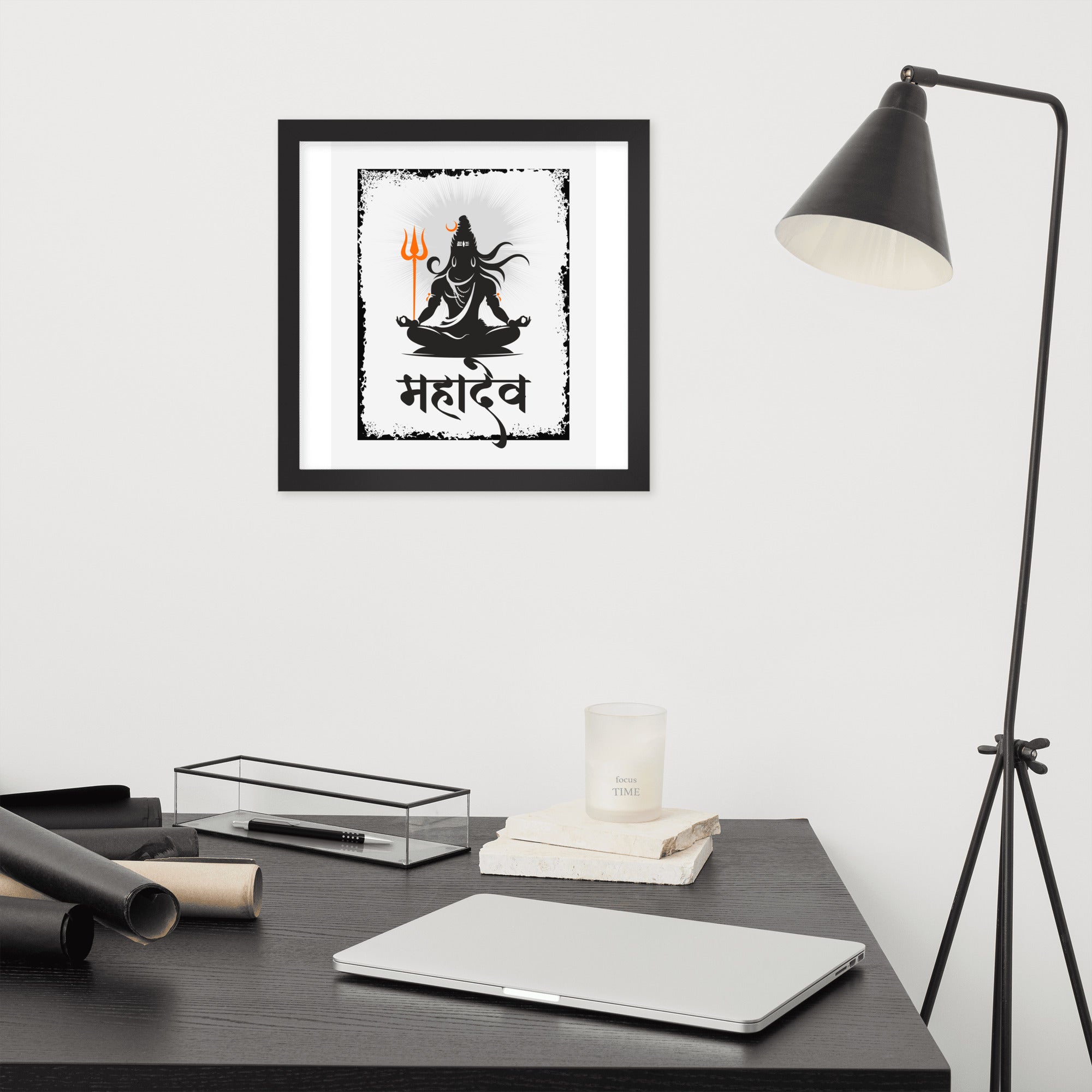 Mahadeb Framed photo paper poster - Nookshi