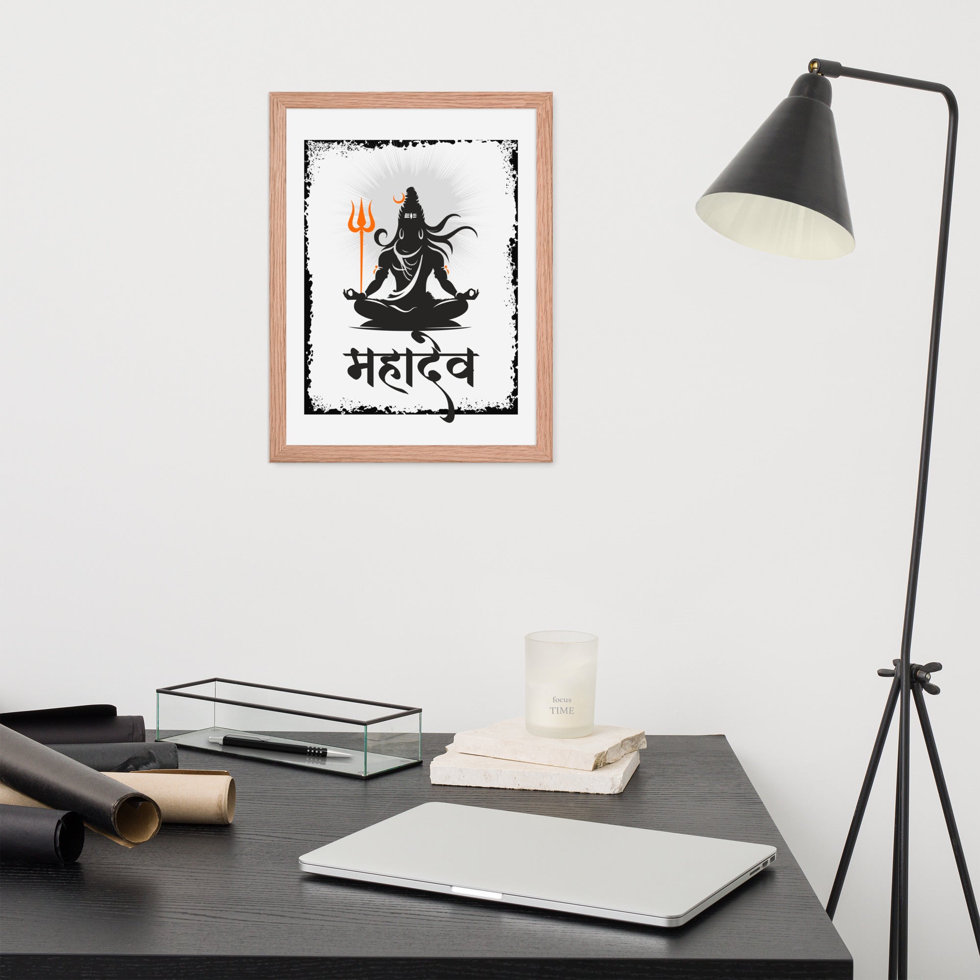 Mahadeb Framed photo paper poster - Nookshi