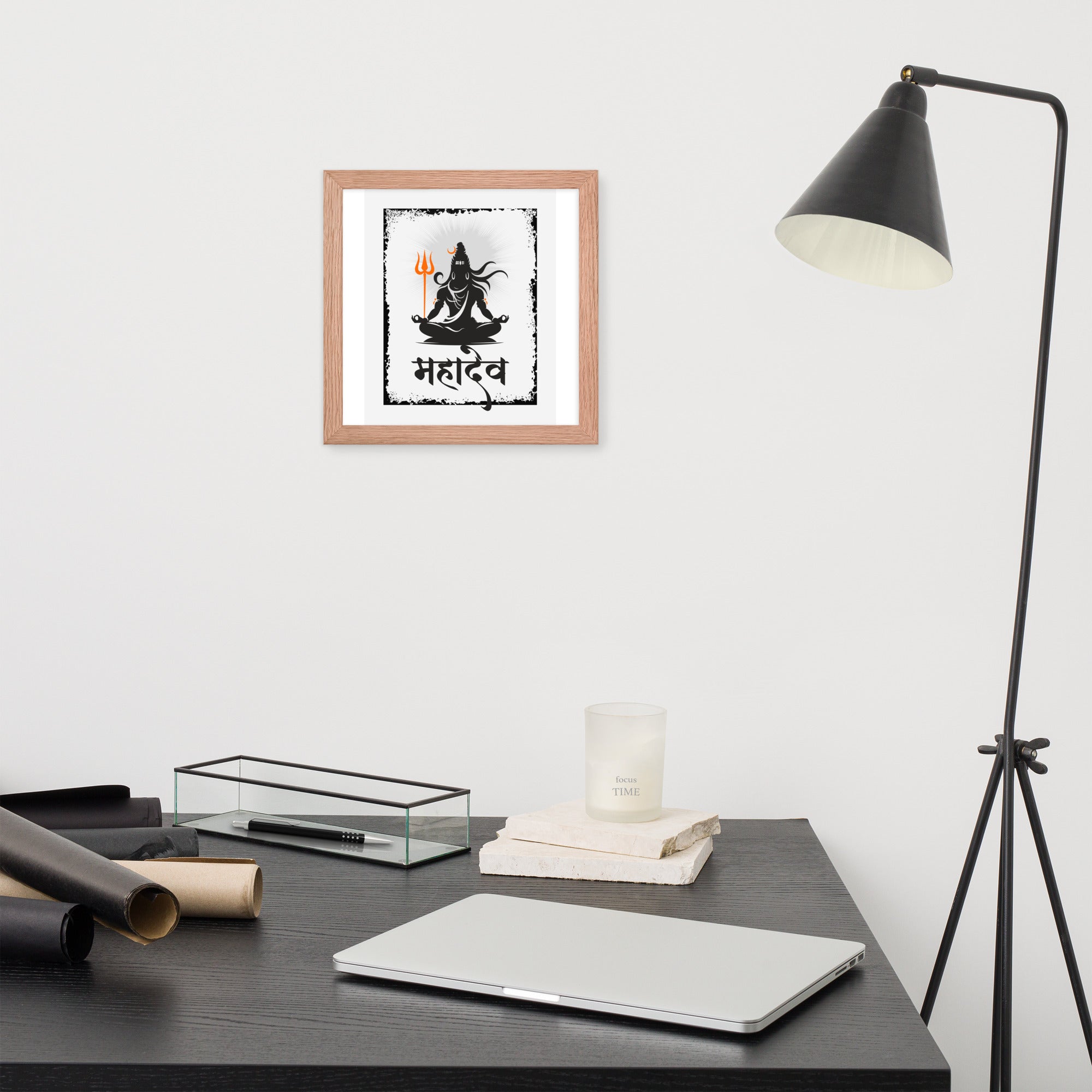 Mahadeb Framed photo paper poster - Nookshi