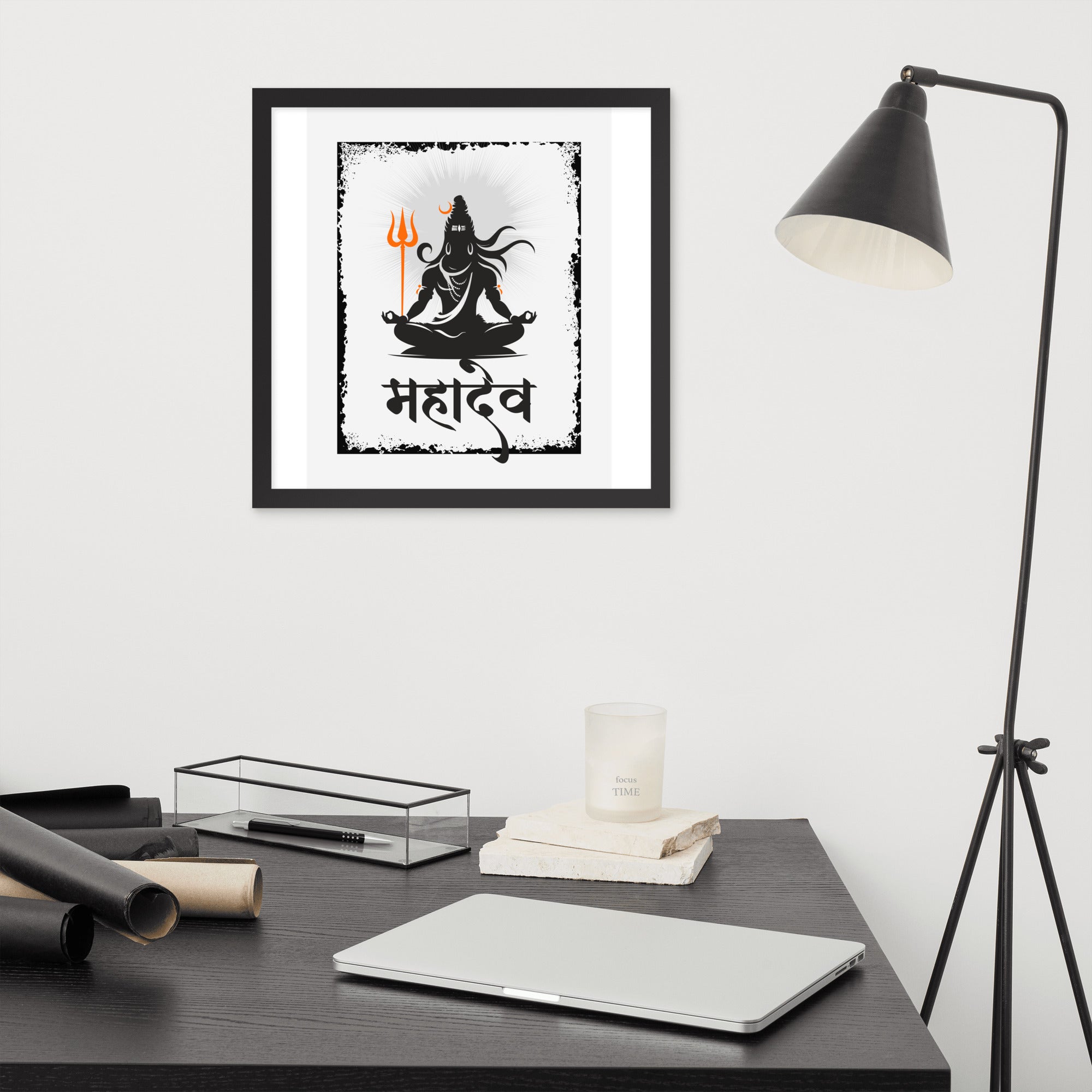 Mahadeb Framed photo paper poster - Nookshi