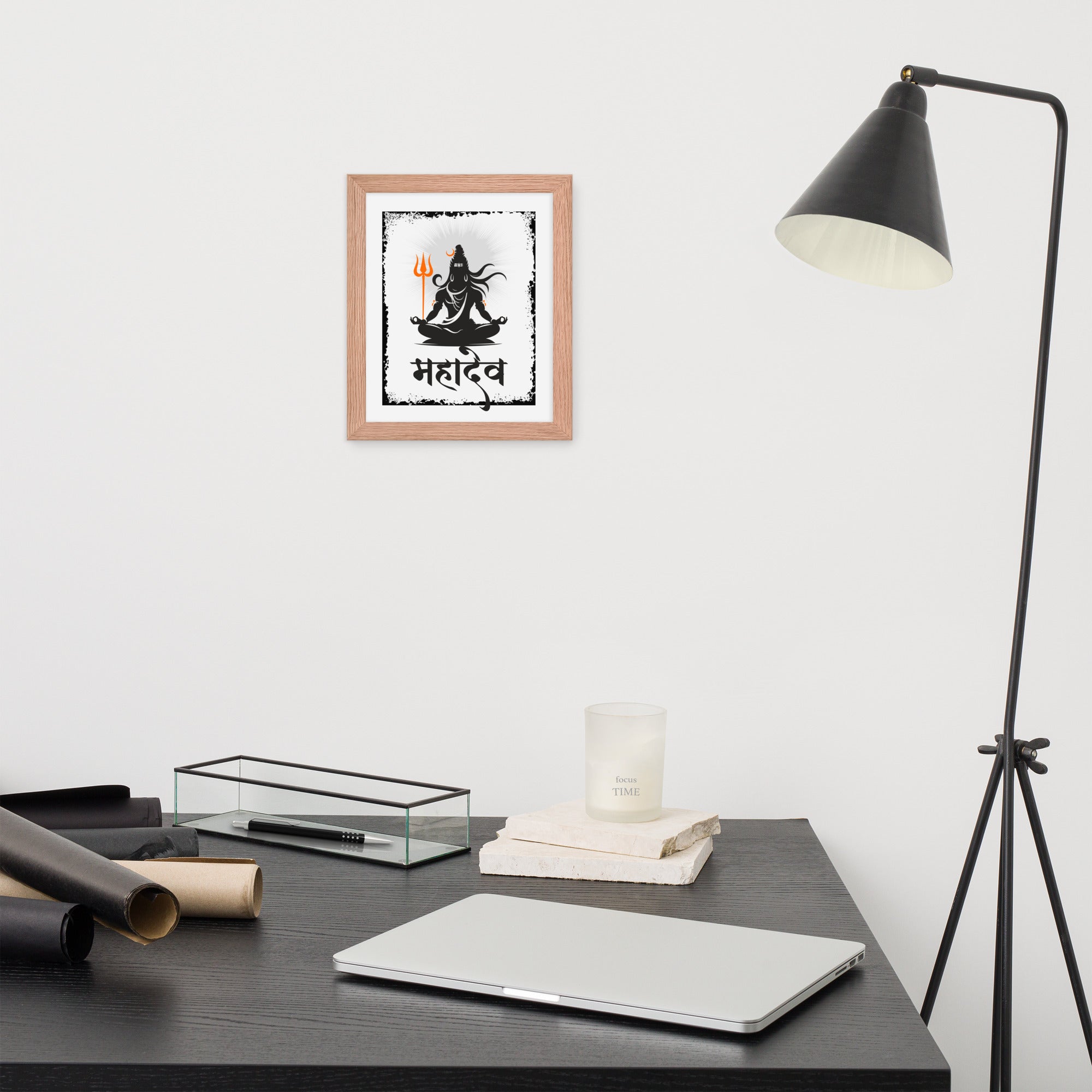 Mahadeb Framed photo paper poster - Nookshi