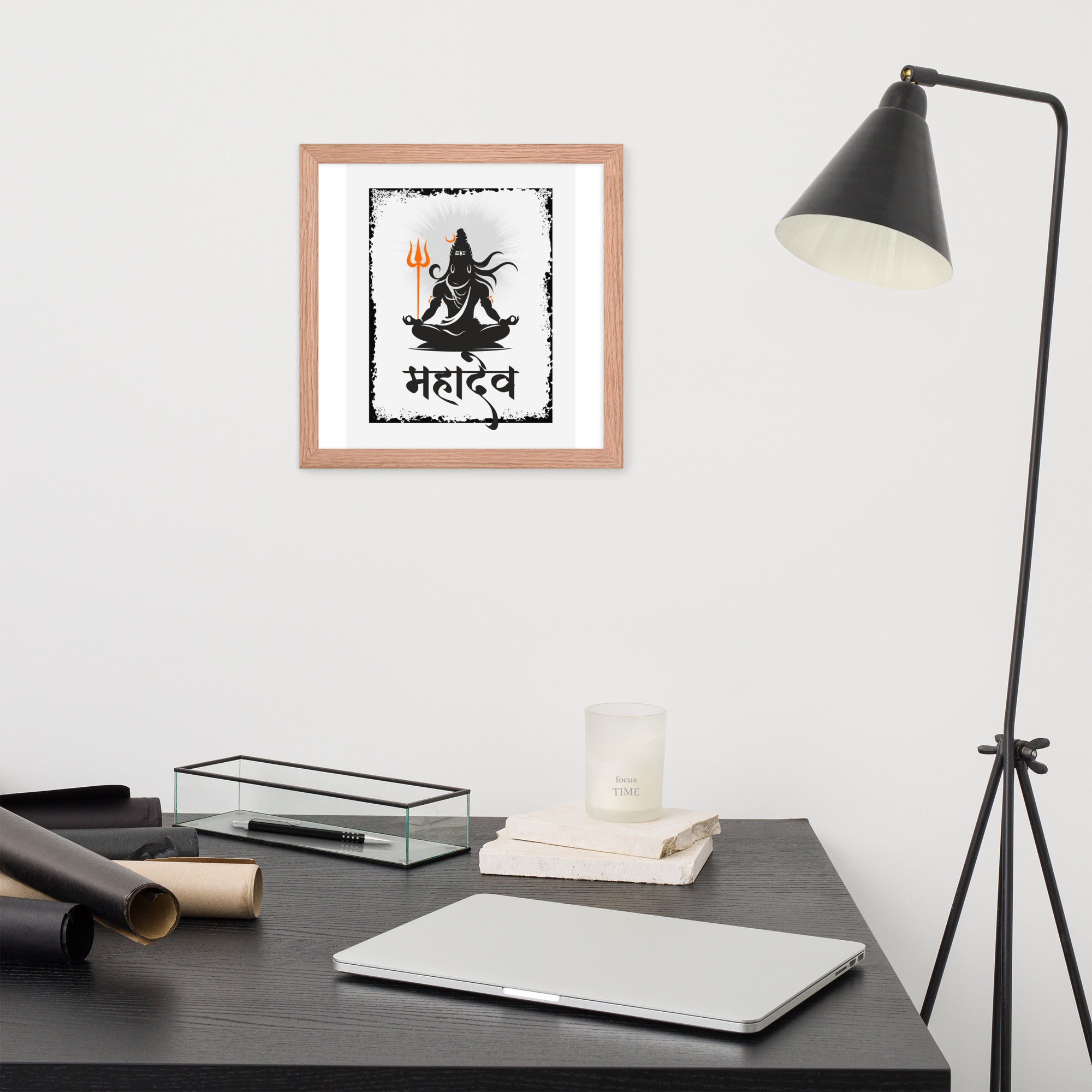 Mahadeb Framed photo paper poster - Nookshi