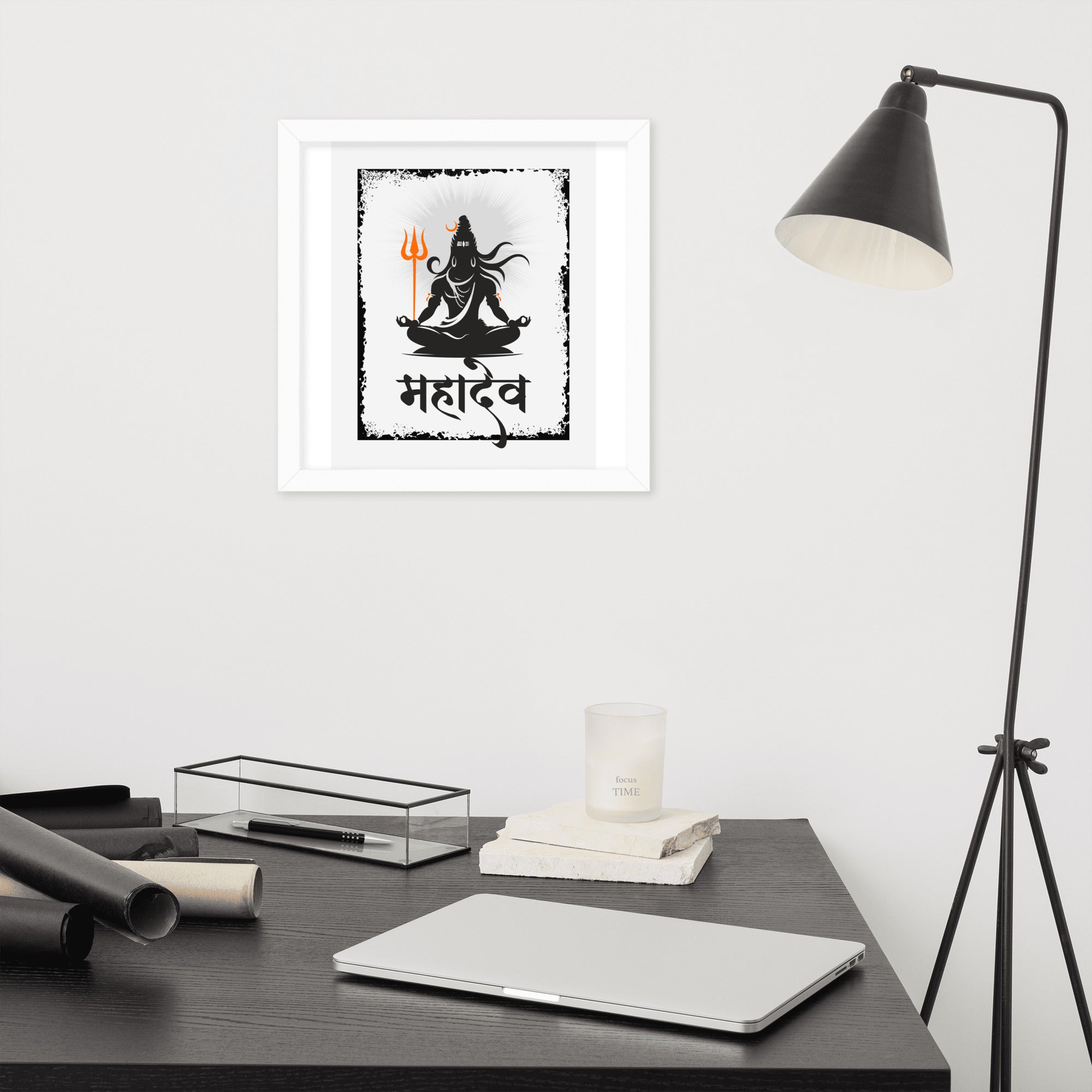Mahadeb Framed photo paper poster - Nookshi