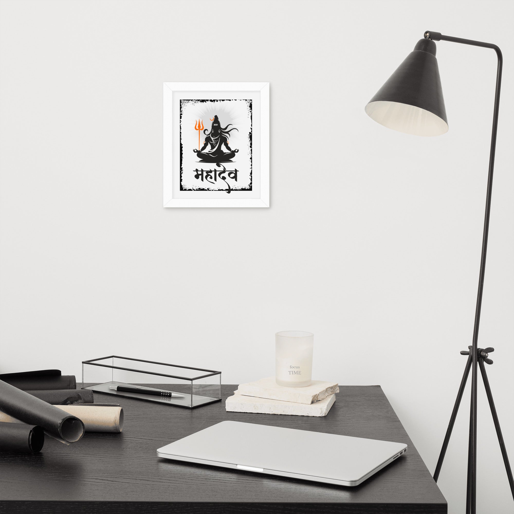 Mahadeb Framed photo paper poster - Nookshi