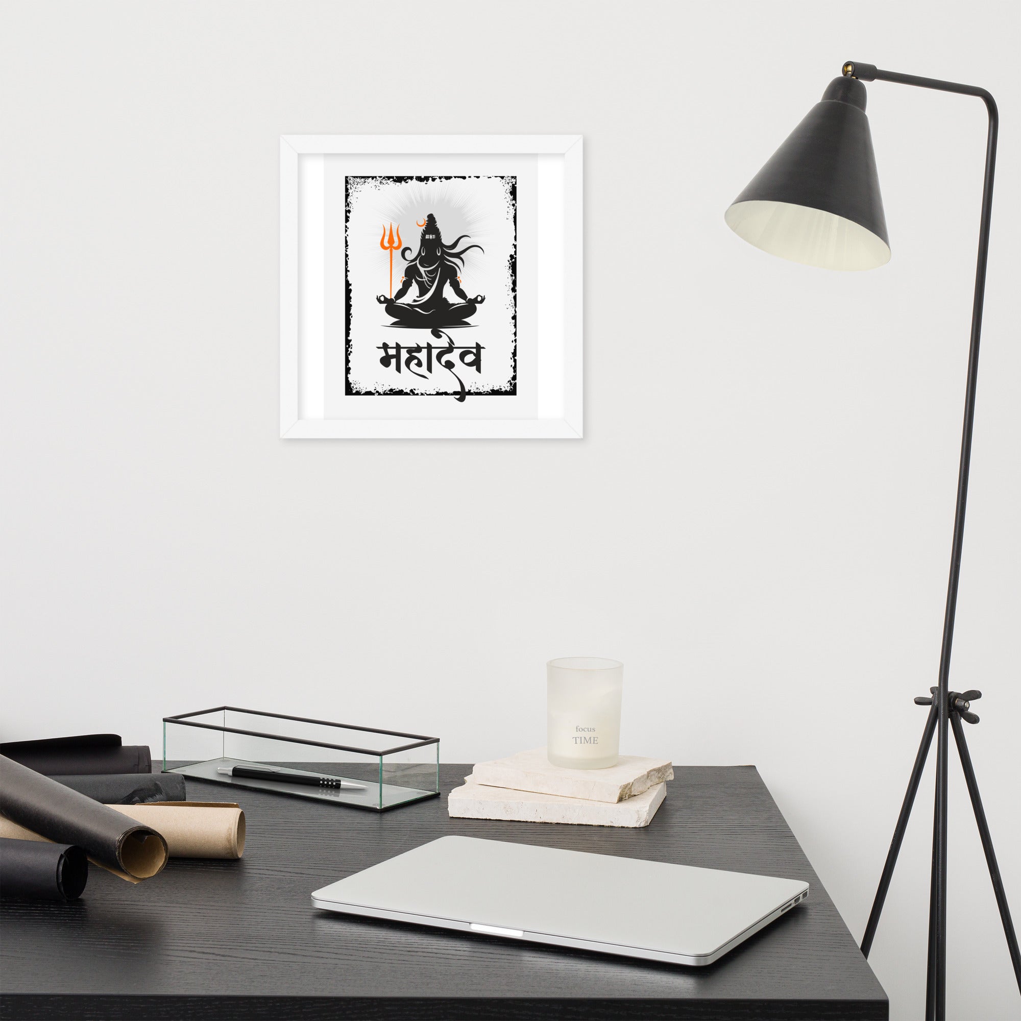 Mahadeb Framed photo paper poster - Nookshi
