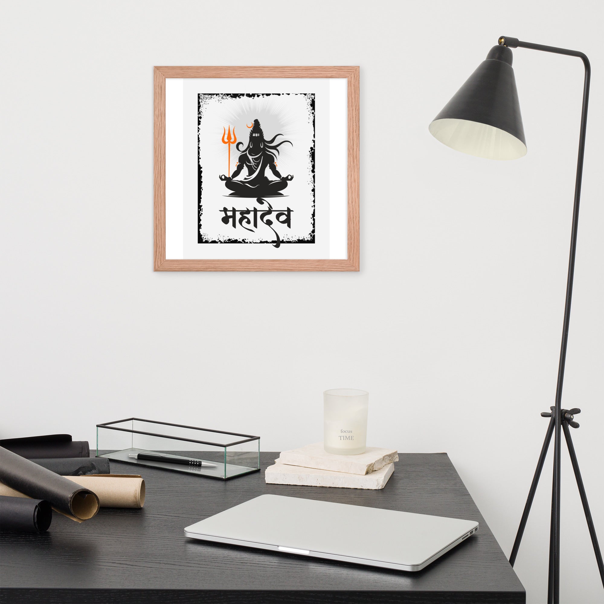 Mahadeb Framed photo paper poster - Nookshi