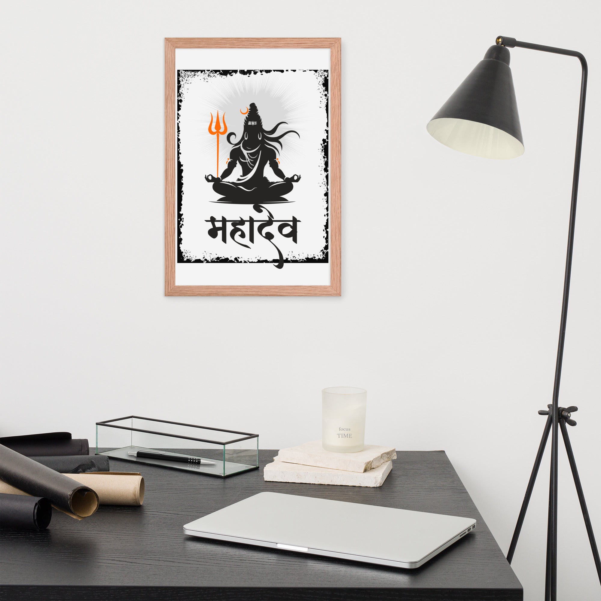 Mahadeb Framed photo paper poster - Nookshi