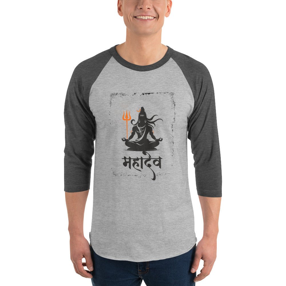 Mahadev 3/4 sleeve raglan shirt - Nookshi