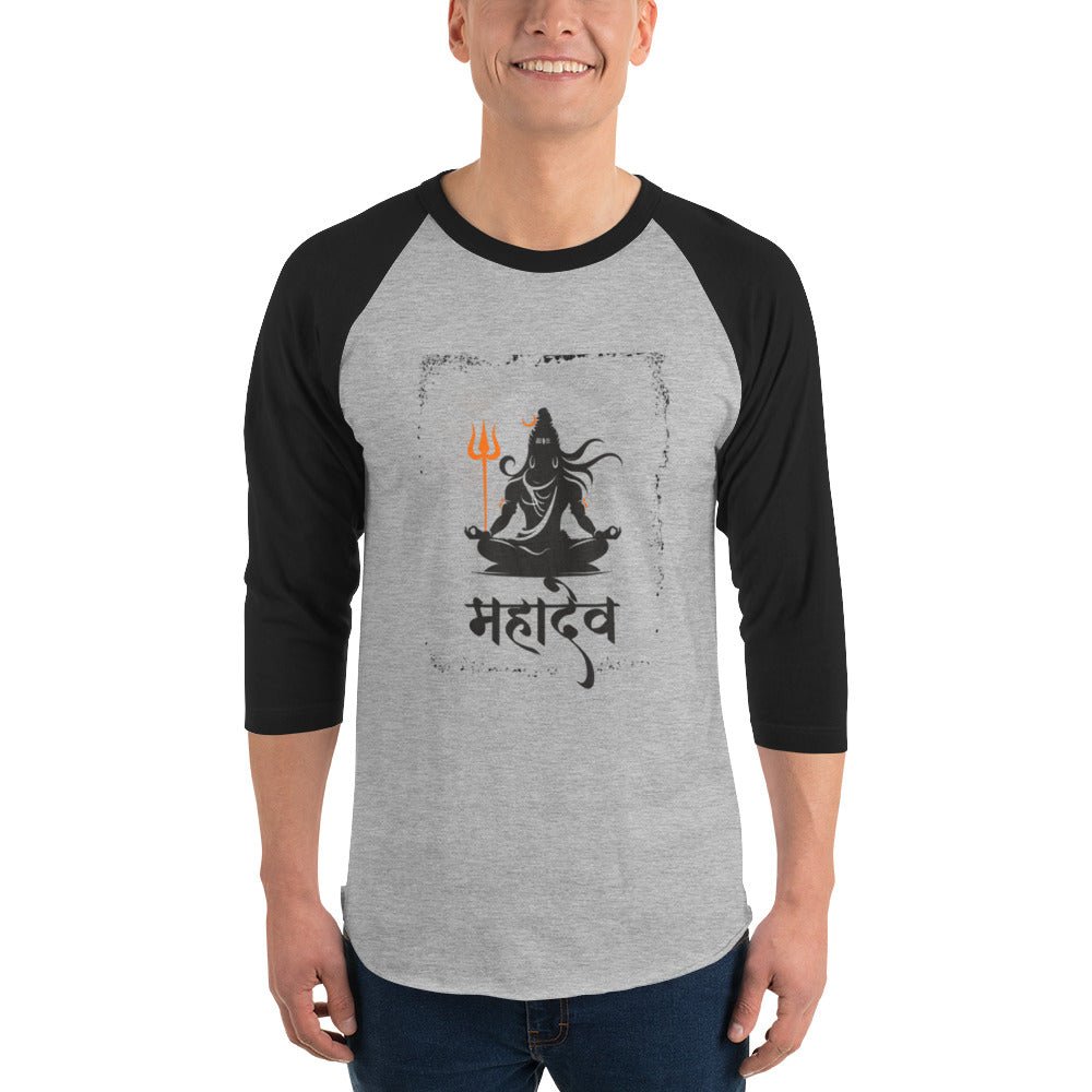 Mahadev 3/4 sleeve raglan shirt - Nookshi
