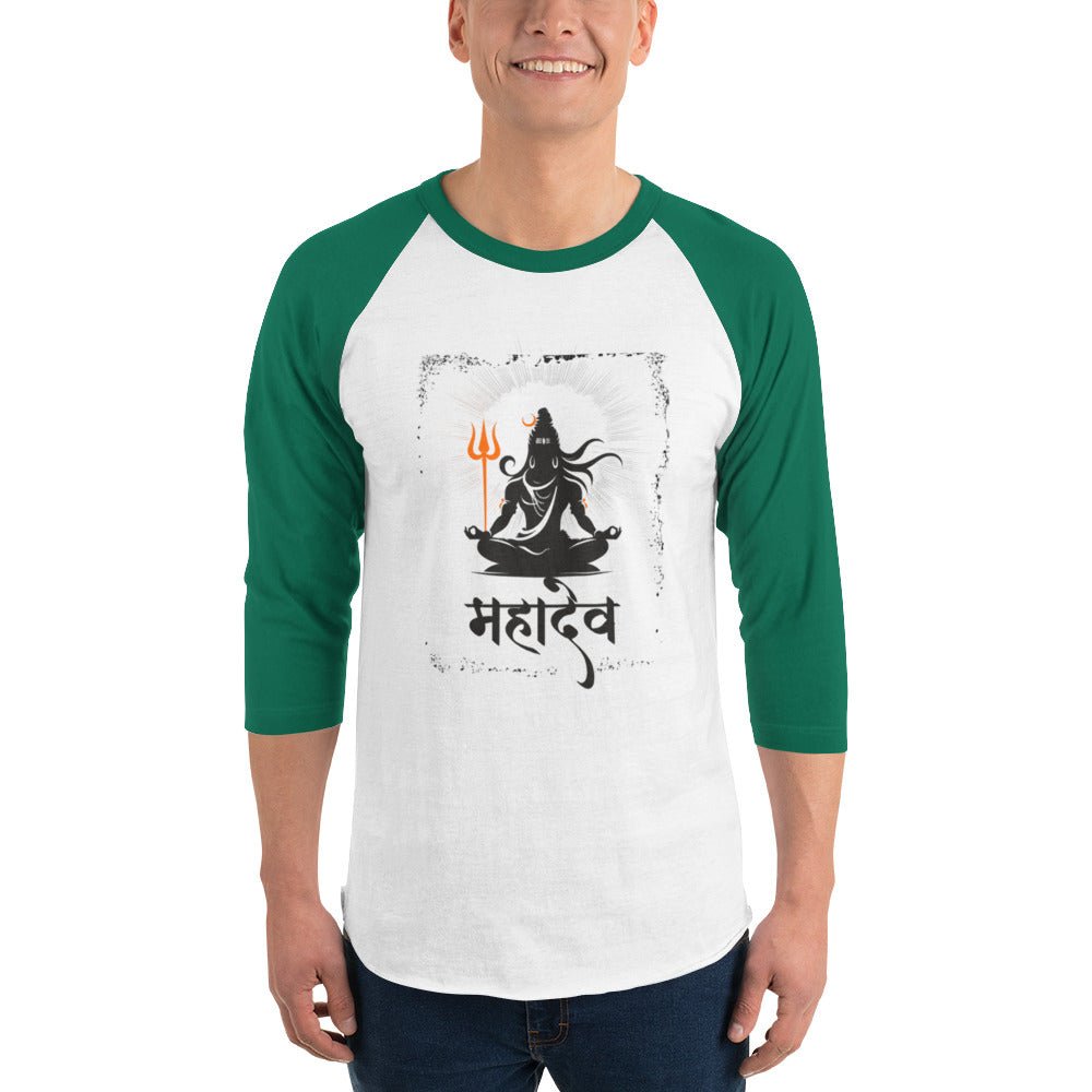 Mahadev 3/4 sleeve raglan shirt - Nookshi