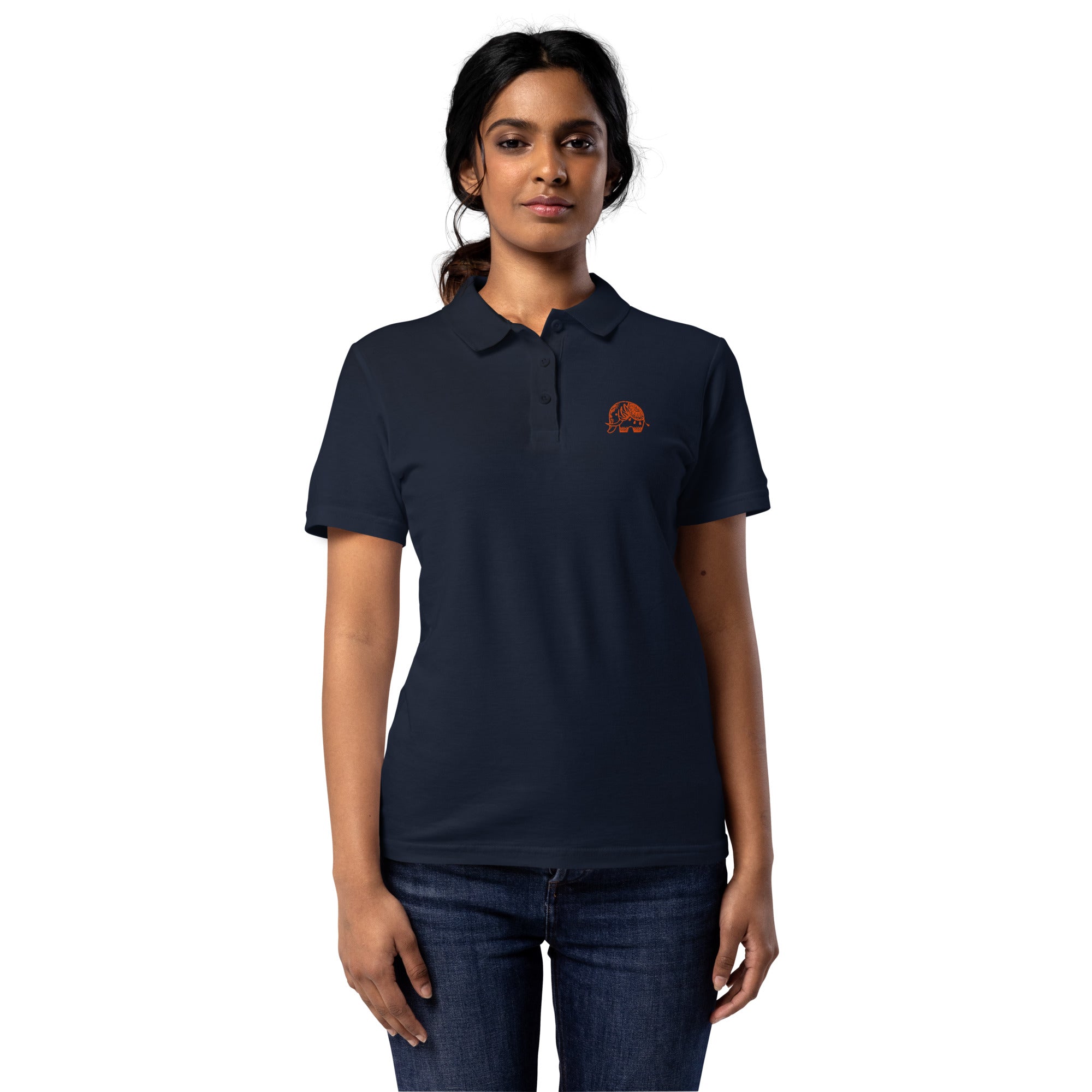 Oirabat Embroidary Women’s pique polo shirt - Nookshi