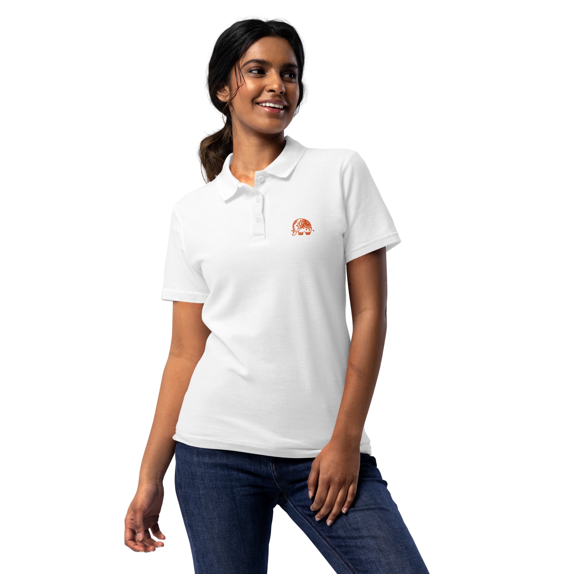 Oirabat Embroidary Women’s pique polo shirt - Nookshi