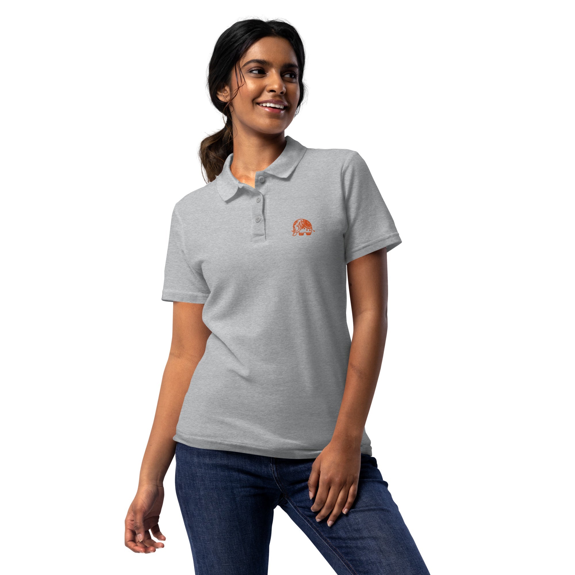 Oirabat Embroidary Women’s pique polo shirt - Nookshi