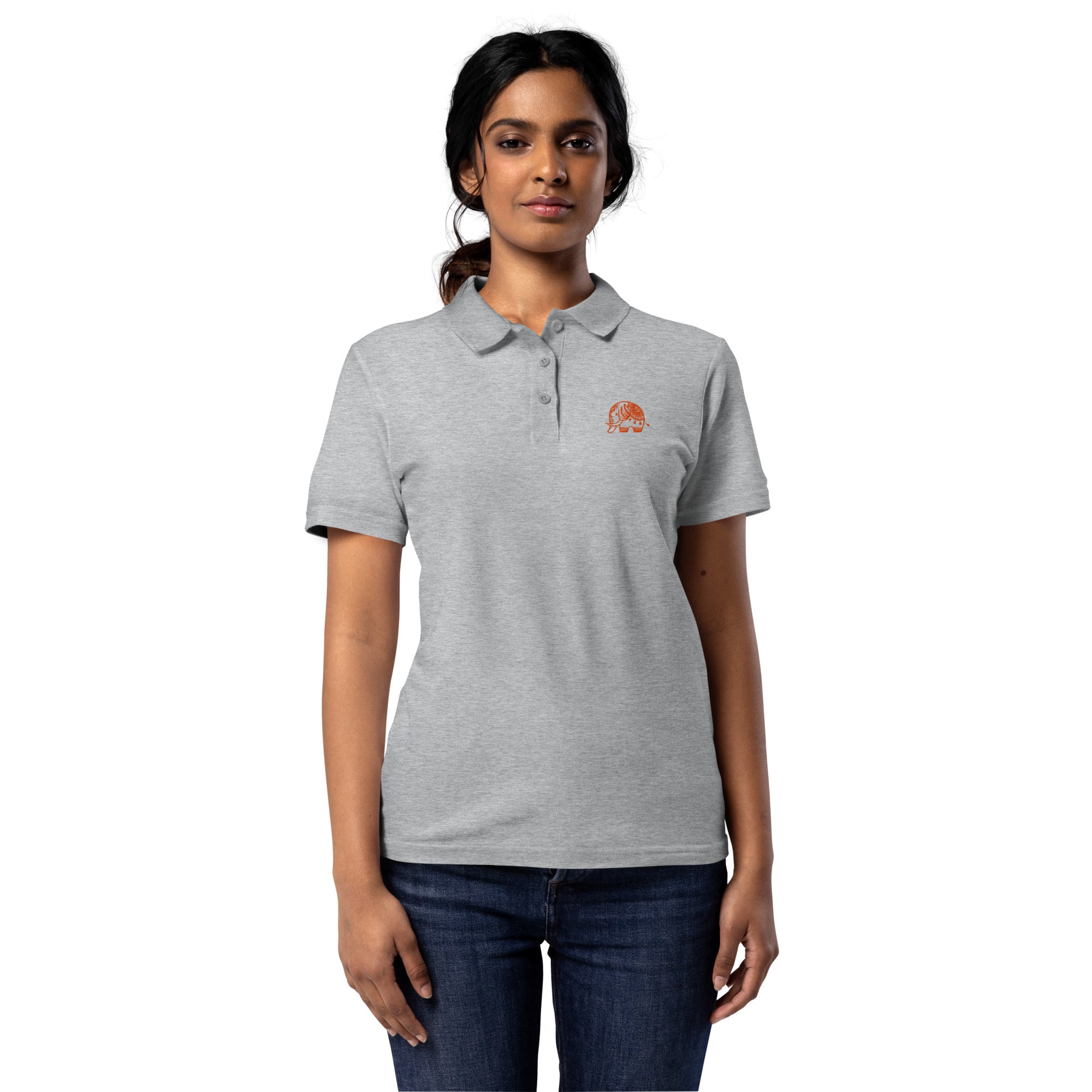 Oirabat Embroidary Women’s pique polo shirt - Nookshi