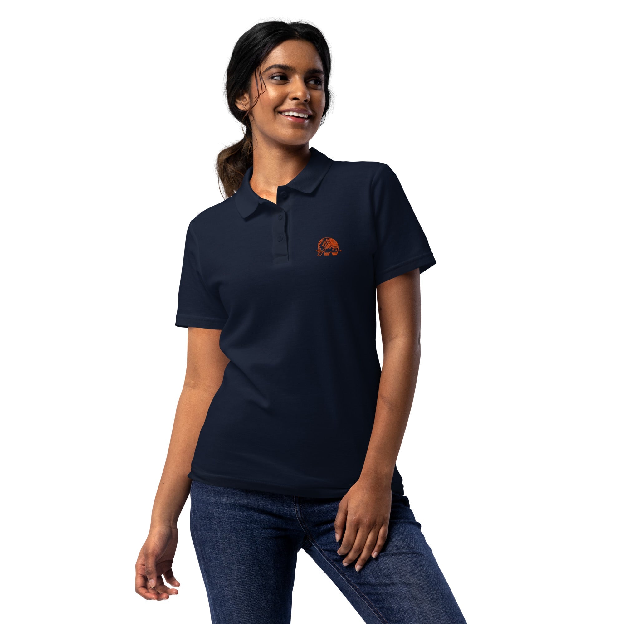 Oirabat Embroidary Women’s pique polo shirt - Nookshi