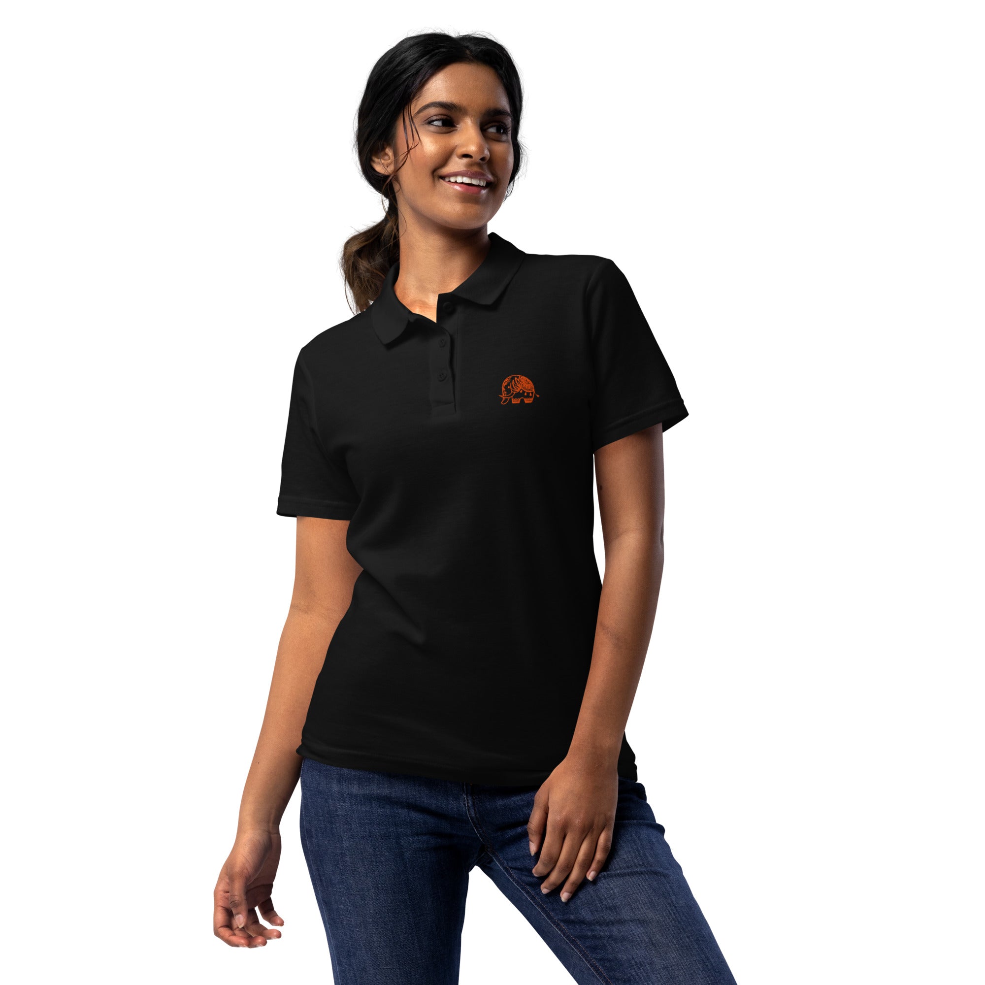 Oirabat Embroidary Women’s pique polo shirt - Nookshi