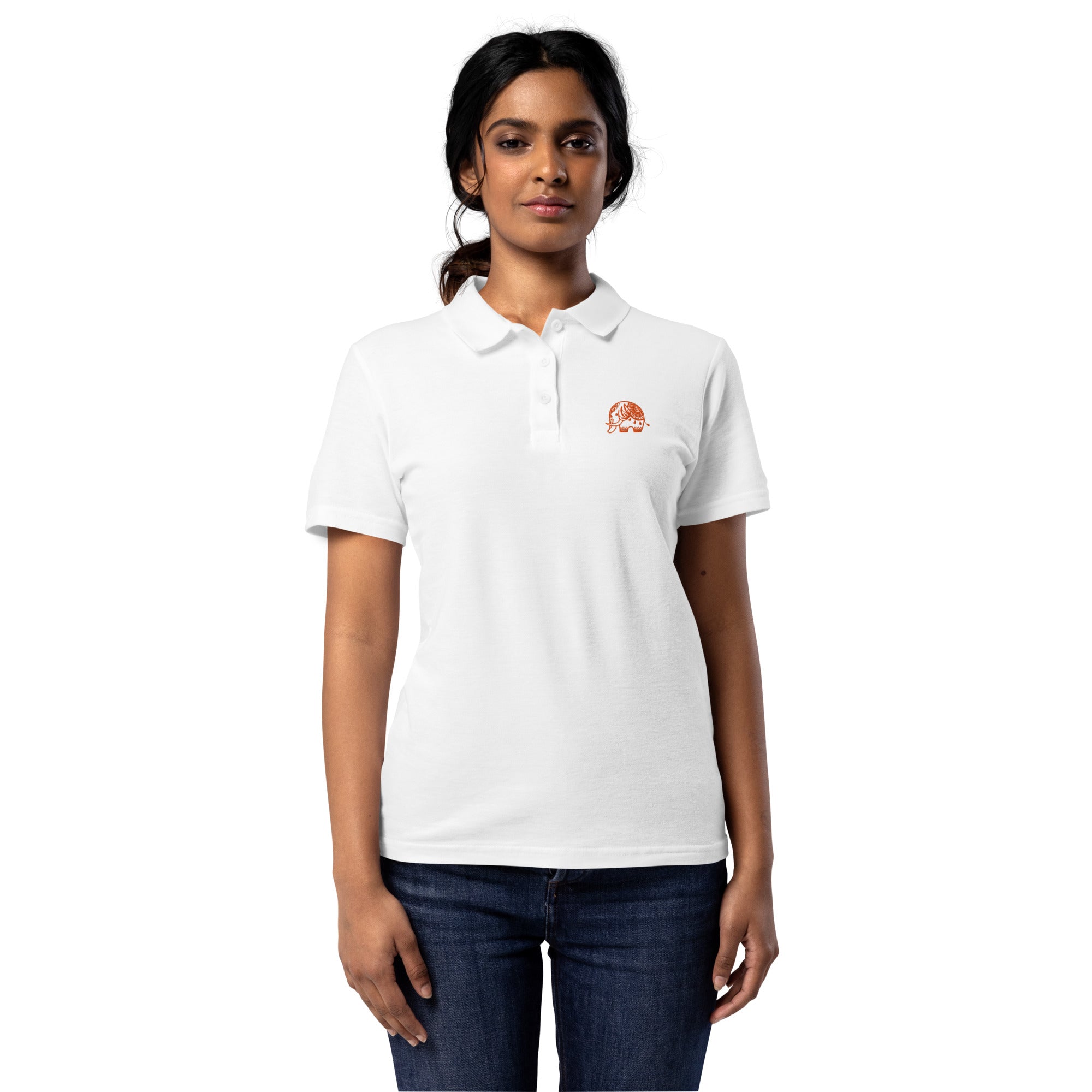 Oirabat Embroidary Women’s pique polo shirt - Nookshi