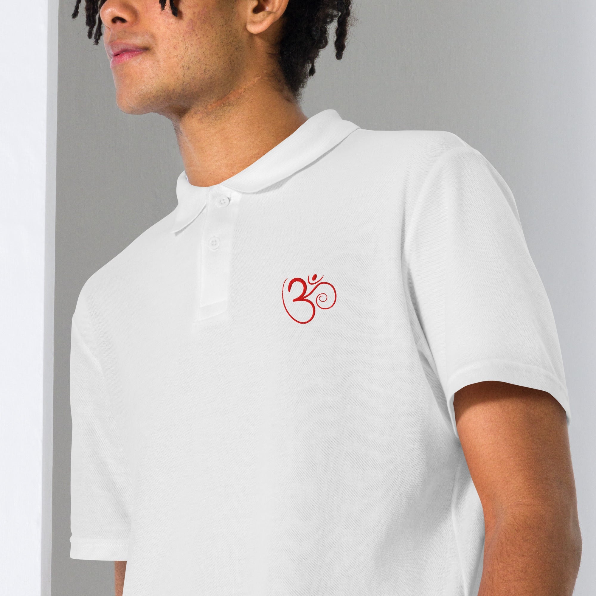 Om Unisex pique polo shirt - Nookshi