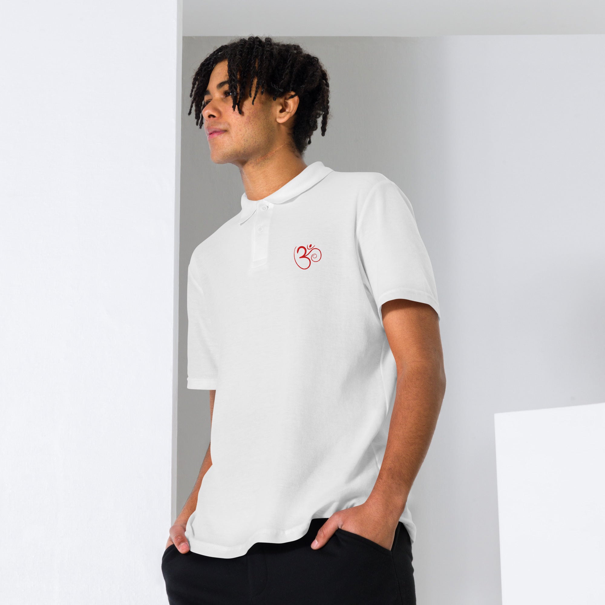 Om Unisex pique polo shirt - Nookshi